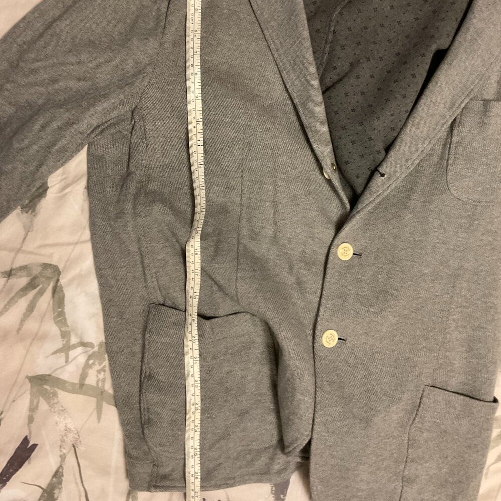 Massimo Dutti Grey Knit Blazer Jacket 48R Soft Tailored Casual - Picture 11 of 11